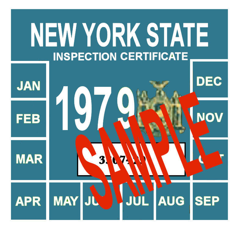 Modal Additional Images for 1979 New York INSPECTION Sticker